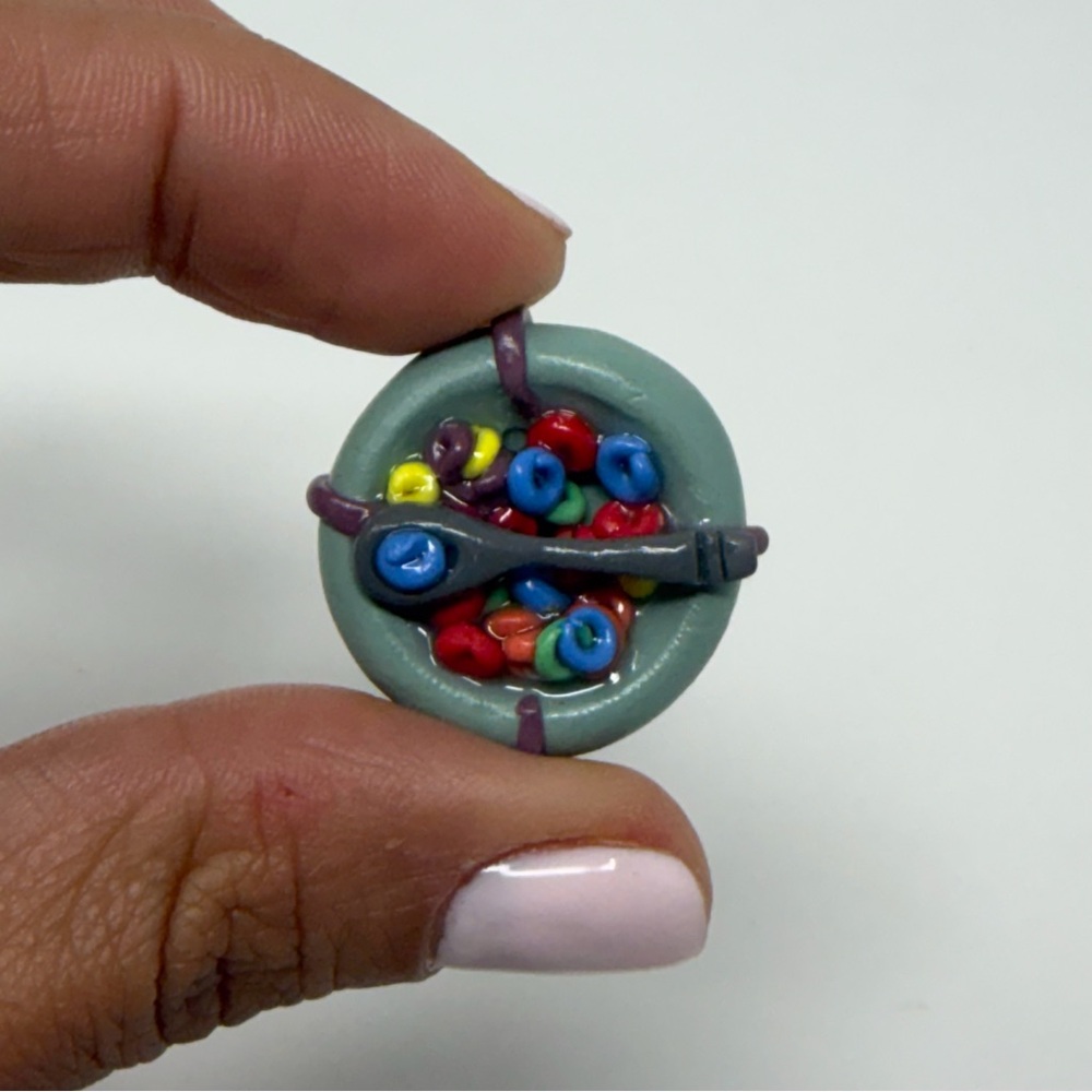 Handmade Miniature Cereal Bowl Magnet